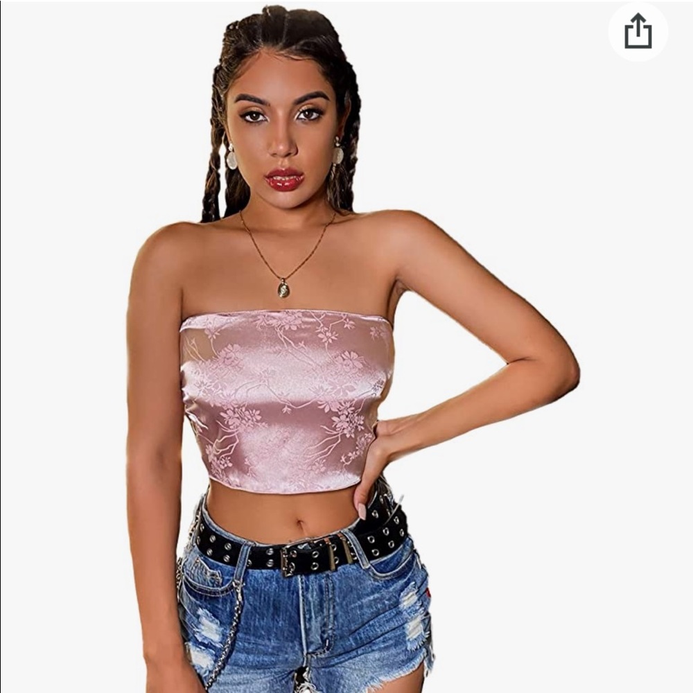 never worn pastel pink going out top